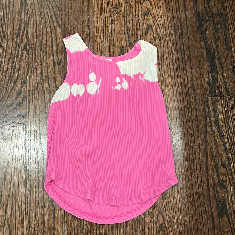 Pink bleached tank top